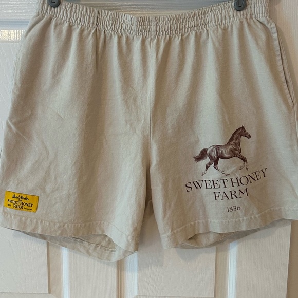 Men’s Sweet Honey Farm x Saint Bode Cream Lounge Shorts Size XL - Picture 1 of 4